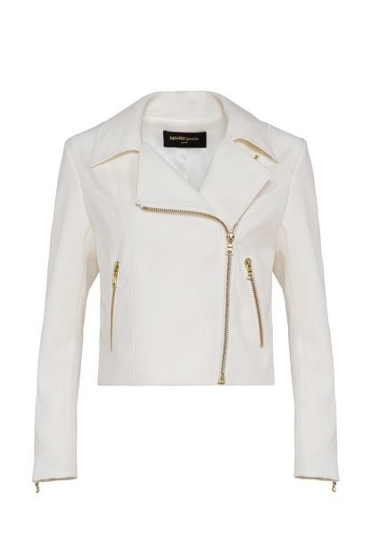 Jacke für Sie im Motorradstyle in ivory von Kaviar Gauche